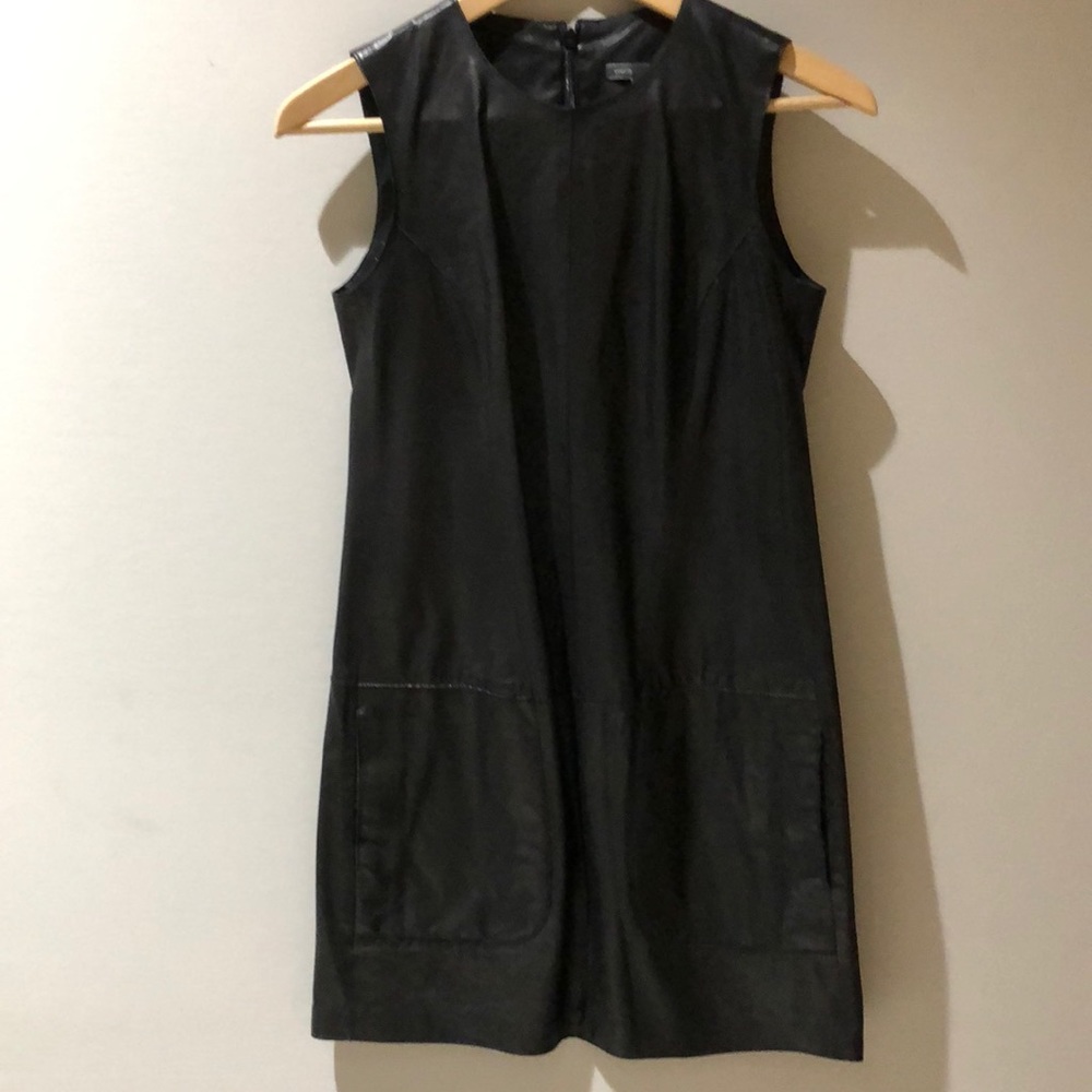 Vince leather mini dress size 2